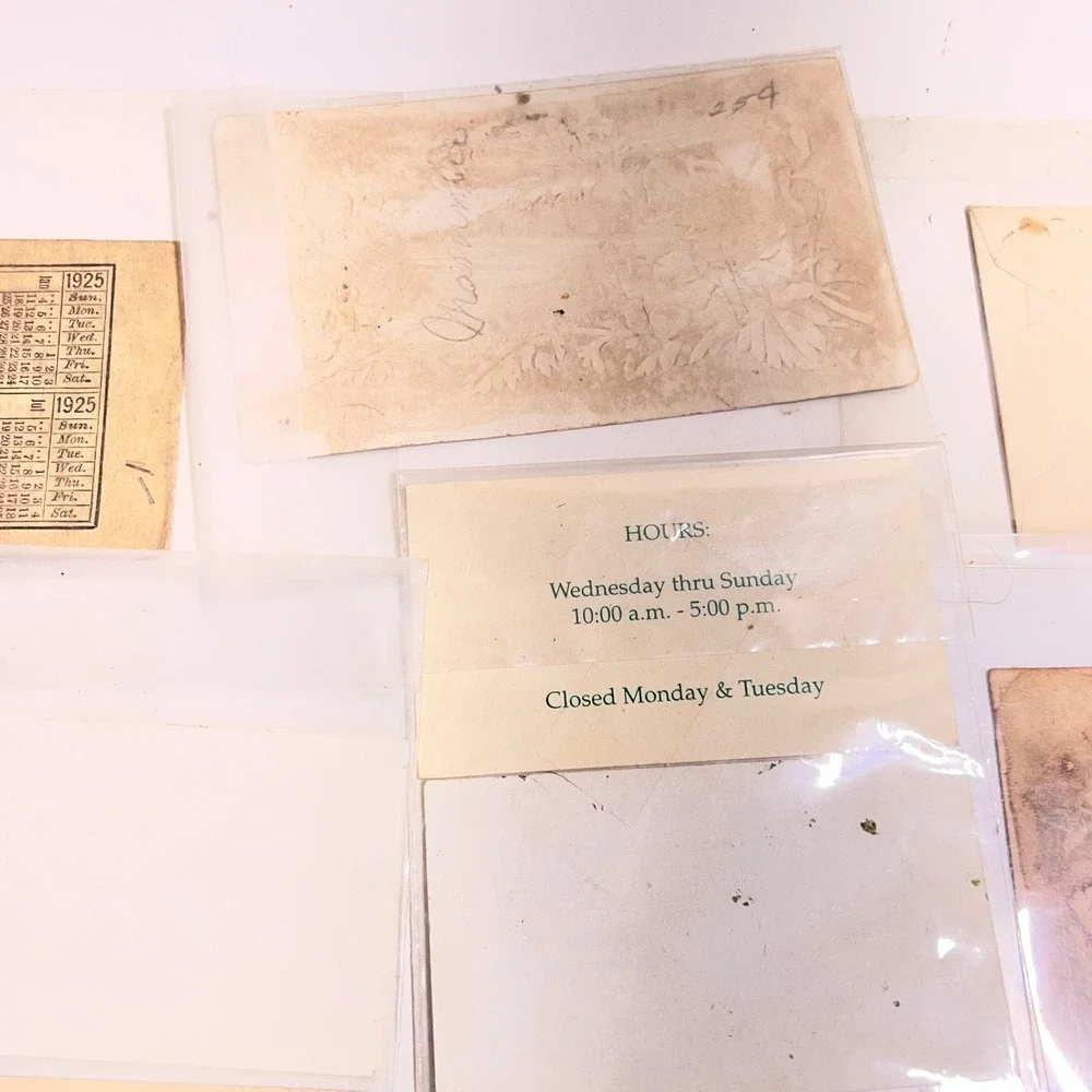 Vintage Victorian Ephemera Lot 11pc Floral Calling Card Trade Card Antique Paper